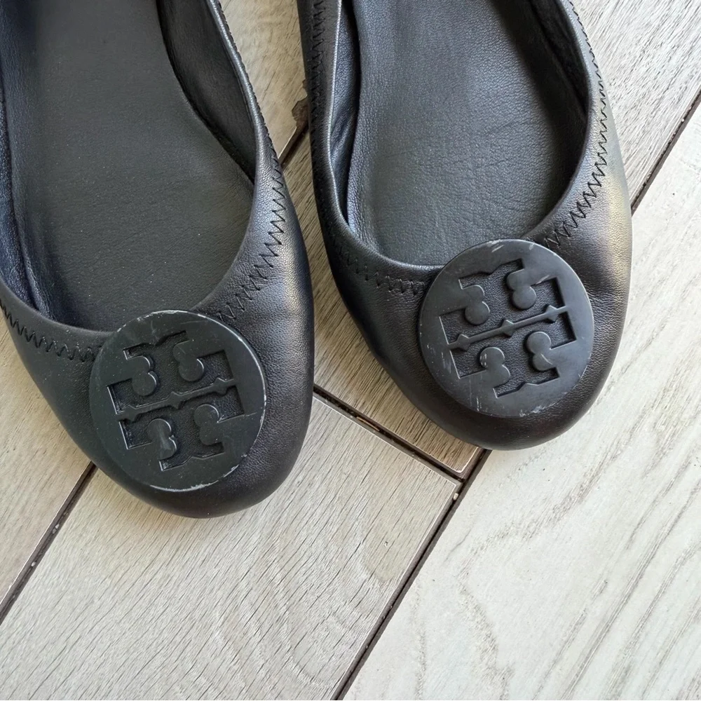 Tory Burch Minnie Travel Leather Ballet Flats